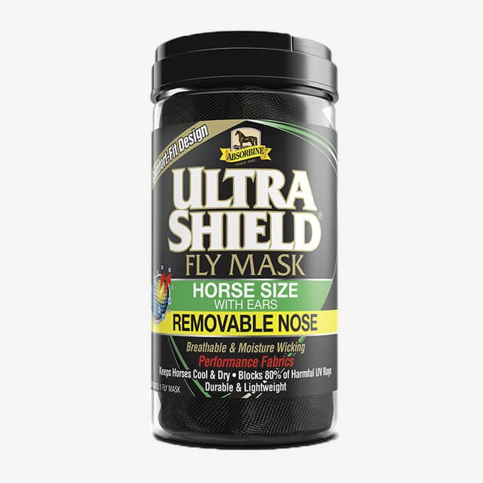 Fly mask "Ultrashield" avec oreilles et protège-nez ABSORBINE