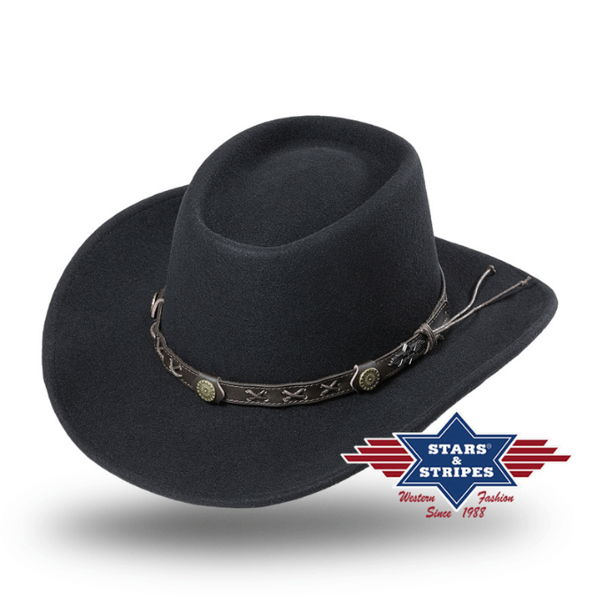 Chapeau western en feutre Gambler Stars&Stripes