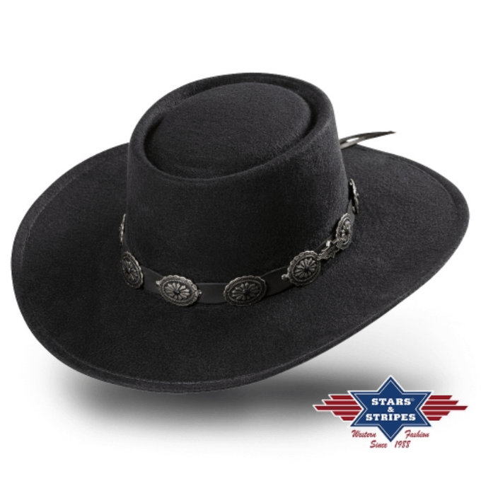 Chapeau western en feutre Gambler Stars&Stripes