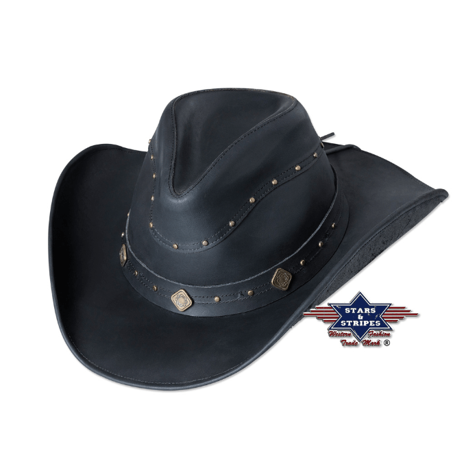 Chapeau western en cuir Outback Stars&Stripes