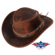 Chapeau western en cuir Butch Stars&Stripes