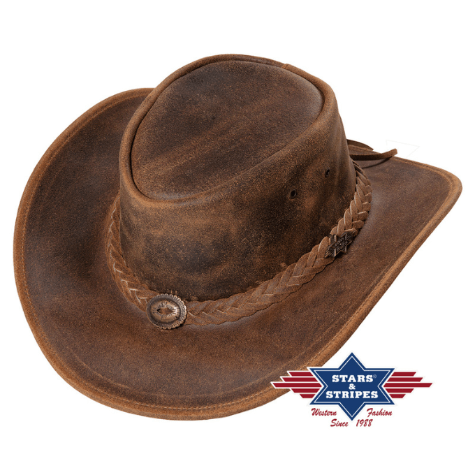 Chapeau western en cuir Butch Stars&Stripes