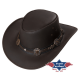 Chapeau western en cuir Crazy Horse Stars&Stripes