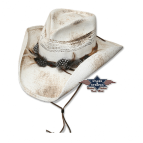 Chapeau western en paille Snake Stars&Stripes