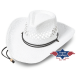 Chapeau western en paille Brenda Stars&Stripes