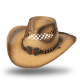 Chapeau western en paille Orlando Stars&Stripes