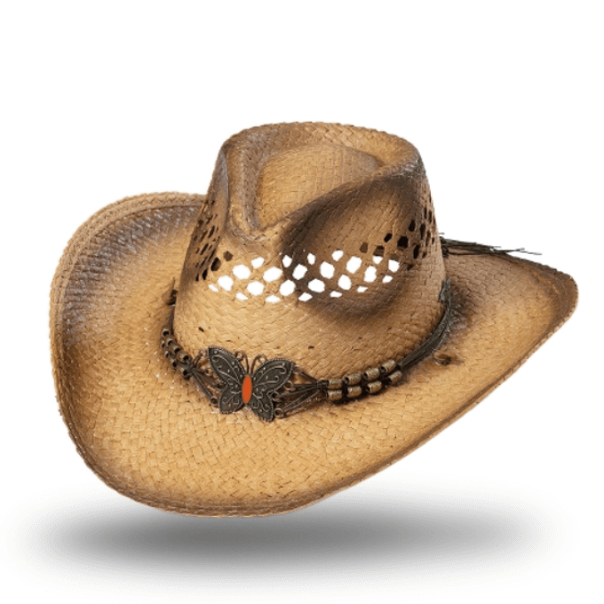 Chapeau western en paille Orlando Stars&Stripes
