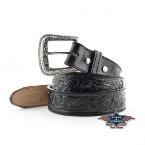 Ceinture western en cuir WG-42 Stars&Stripes