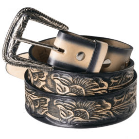Ceinture western en cuir WG-104 Stars&Stripes
