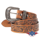 Ceinture western en cuir WG-300 Stars&Stripes