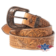 Ceinture western en cuir WG-301 Stars&Stripes