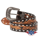 Ceinture western en cuir WG-307 Stars&Stripes