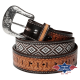 Ceinture western en cuir perlée WG-313 Stars&Stripes