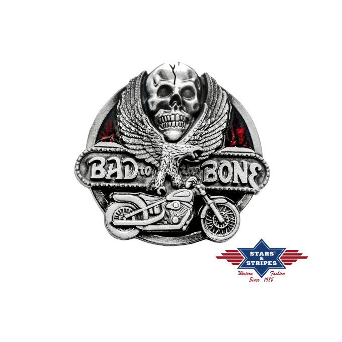 Boucle de ceinture western "Bad Bone" Stars&Stripes