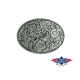 Boucle de ceinture western florale argentée ou dorée Stars&Stripes