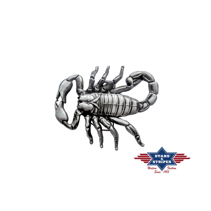 Boucle de ceinture western scorpion découpé Stars&Stripes