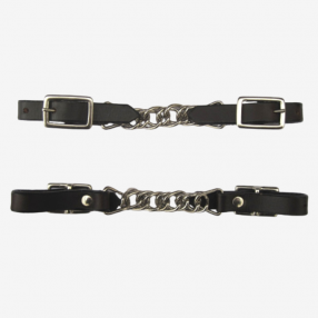 Gourmette Western Cuir Noir à Chaîne Simple