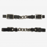 Gourmette Western Cuir Noir à Chaîne Simple