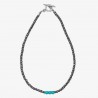 Ras de cou fausses perles Navajo et 3 perles Turquoises