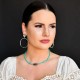 Collier ras de cou délicat Turquoise et perles argentées