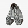 Etriers Aluminium STC gravés Noir & Argent pour selle western